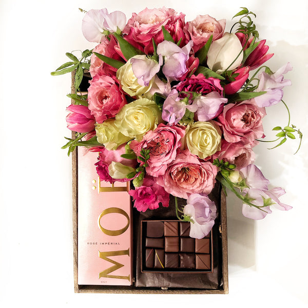 Moët, flowers, la maison du chocolat - send new york
